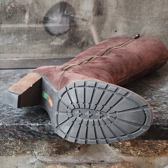 Timberland Brown Suede Waterproof Suede Tall Heeled Boots Size 9 - Picture 7 of 16